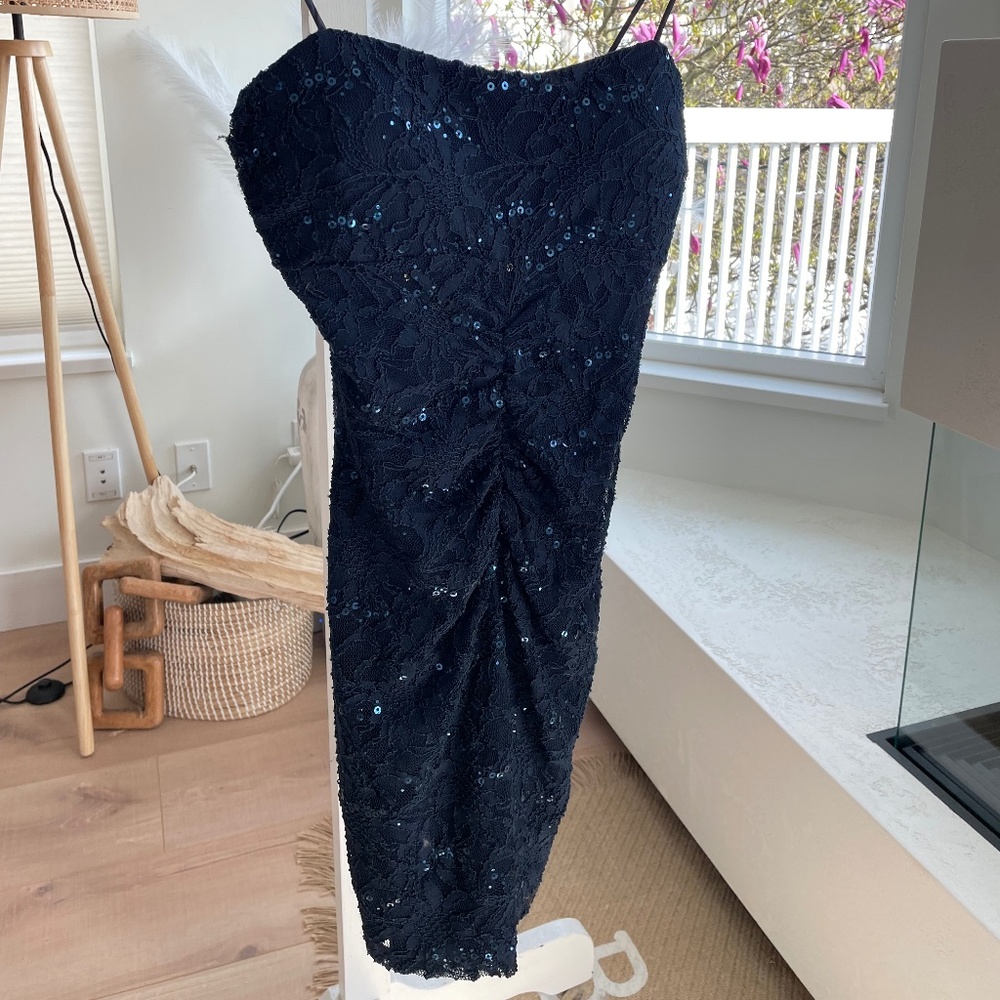 Sequin Dark blue dress